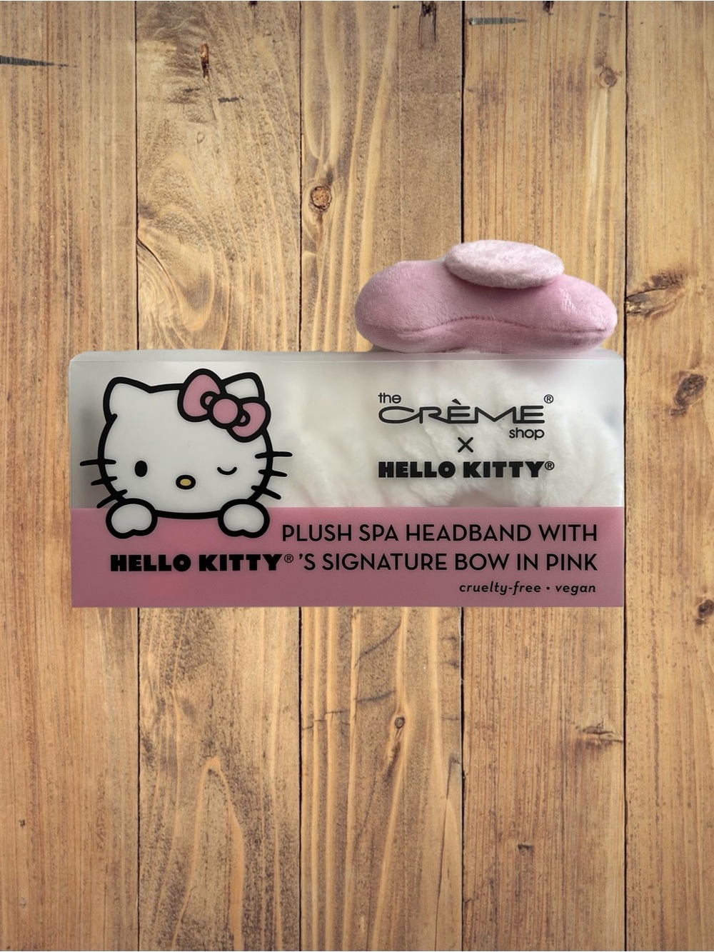 Hello Kitty Plush Spa Headband in Pink - The Crème Shop